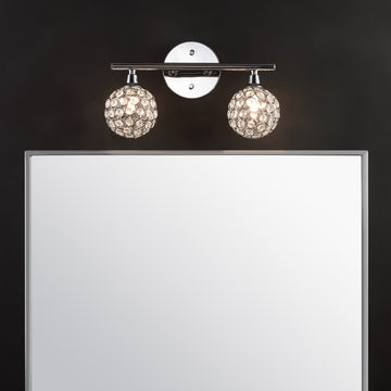 Maeve Iron/Glass Contemporary Glam LED Vanity Light - JONATHAN Y